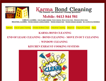 Tablet Screenshot of karmabondcleaning.com